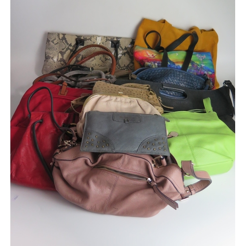 1161 - A collection of assorted ladies handbags, clutch bags, purses etc