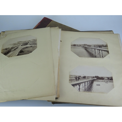 1171 - OF TORQUAY AND PAIGNTON INTEREST, a photograph album containing twelve albumen prints of the Singer ... 