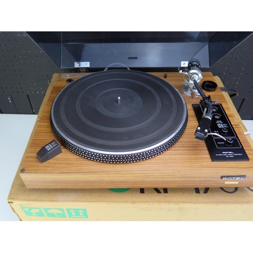 1207 - A Rotel RP-1500 turntable, contained in its original cardboard packaging.