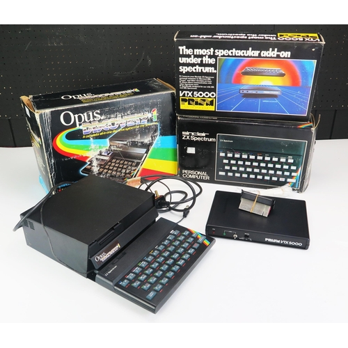 1209 - Sinclair ZX Spectrum 16K Ram Personal Computer with compatible Opus Discovery 1 disc drive and Prism... 