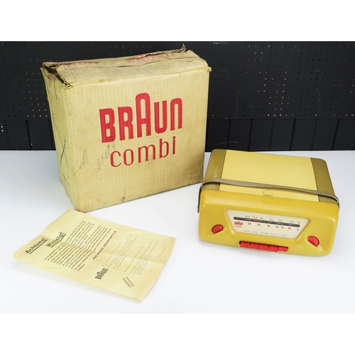 1214 - Braun  'Combi' portable radio and record player, together with original box and manual, circa 1957