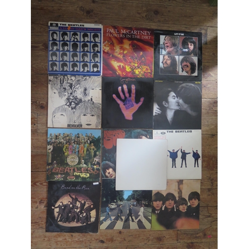 1222 - The Beatles, a collection of albums including The White Album, N0 288006, Abbey Road, Let it Be, Hel... 