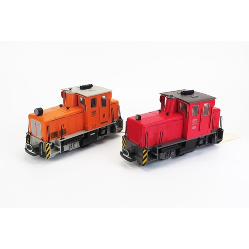 1245 - LGB Lehmann G Gauge 2060 Schoema Diesel pair - orange is very good, red is good with some repairs to... 