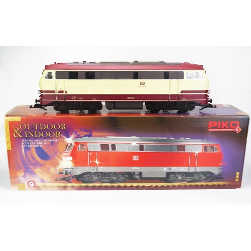 1249 - Piko G Scale 37502 Class BR218 DB Diesel Locomotive in Cream/Maroon - excellent- some fairly minor c... 