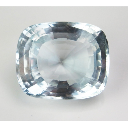 125 - A Large Unmounted Pale Blue Topaz, c. 32.1x26.8x16.1mm