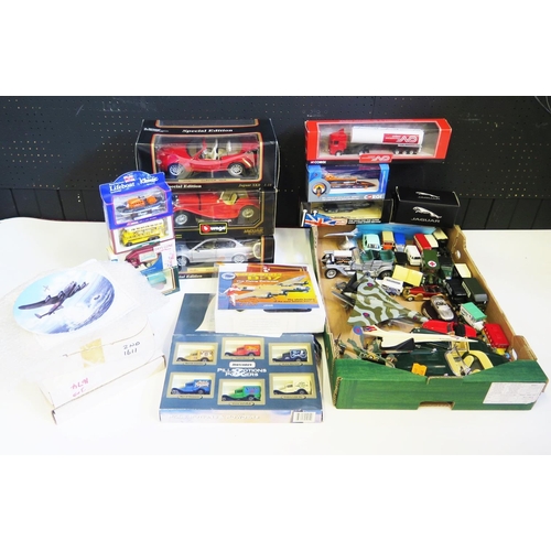 1265 - Collection of Modern Diecast Including 1:18 Scale Burago & Maisto, Franklin Mint Rolls Royce, Corgi ... 