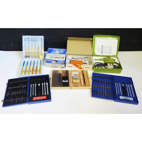 1277 - Selection of Tools to include pfiel (Swiss made) set of 12 Chisels & Gouges, Expo Drill Kit, Burgess... 