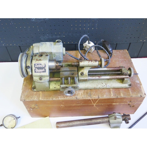 1278 - Unimat Selecta Watchmaker's or Modeller's Lathe with Manual