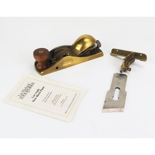 1282 - A Lie-Nielsen No. 140 Bronze Low Angled Skewed Block Plane - excellent used condition with spare bla... 