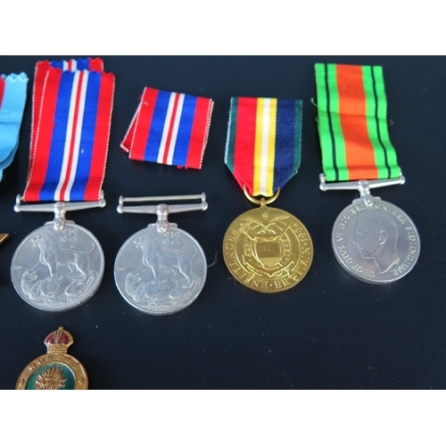 1305 - A collection of World War II medals, includes 1939-45 Star, Italy Star, Africa Star, War Medals, Def... 