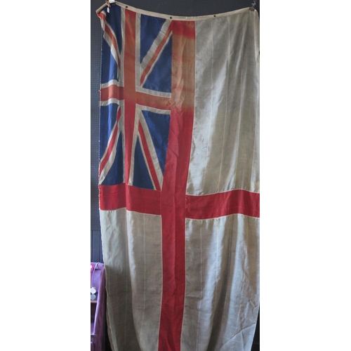 1319 - A Royal Navy White Ensign from H.M.S. Niger, by Kirk, Hall Co, Kidaore Street, Leeds, marked 