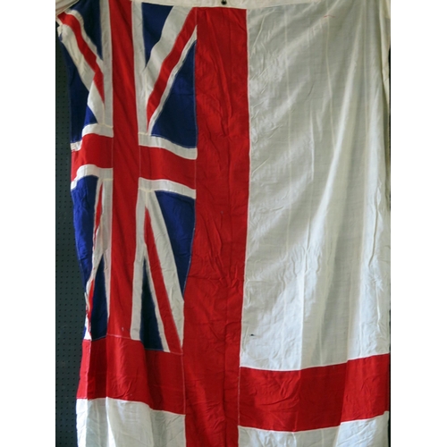 1320 - A Royal Navy White Ensign from HMS Venturer, marked 