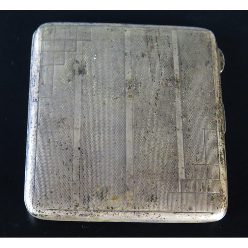 1325 - A silver cigarette case, hall marked for Birmingham 1932, inscribed 'N.E.C. in appreciation of servi... 