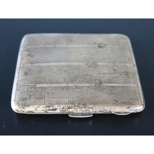 1325 - A silver cigarette case, hall marked for Birmingham 1932, inscribed 'N.E.C. in appreciation of servi... 