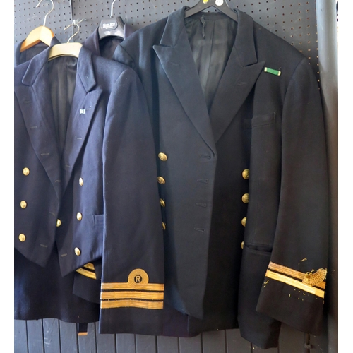 1336 - A Royal Naval reserve officer's uniform for the rank of Commander, a mess jacket and waistcoat and o... 