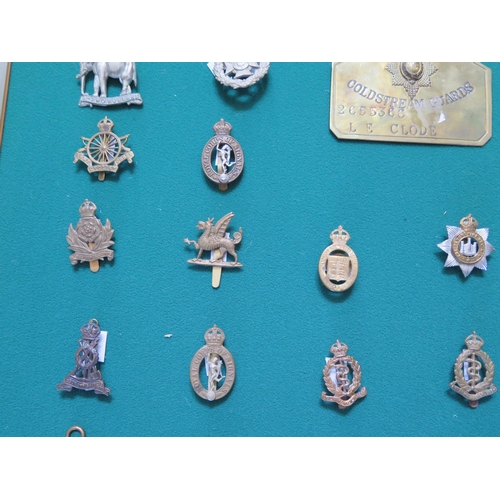 1350 - A collection of British and Commonwealth army cap badges including 19th P.W.O Hussars, Coldstream Gu... 