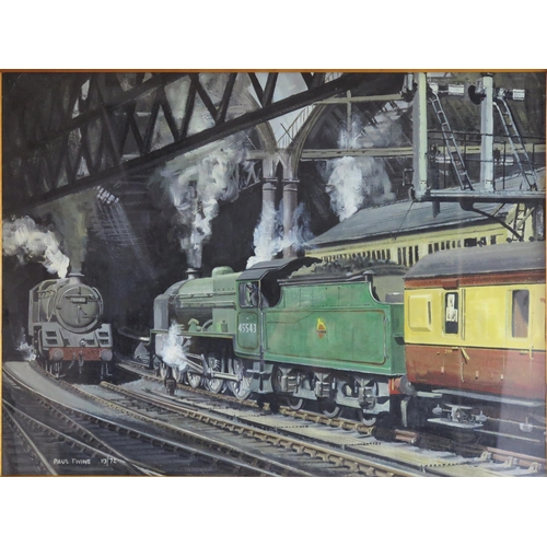 1372 - Paul Twine (b 1930) New Street Station with 4-6-0 locomotive 