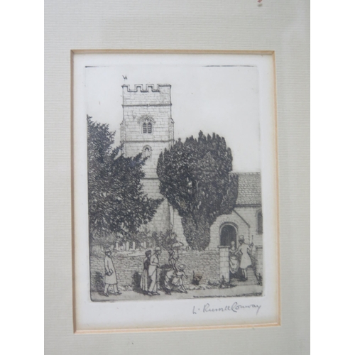 1385 - L RUSSELL CONWAY (B.1882 fl. 1920s) a collection of five etchings, all signed in pencil, includes, C... 