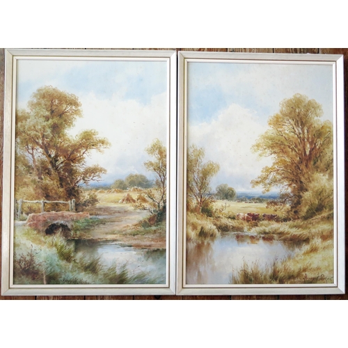 1392 - Henry H Parker (1858 - 1930), Midlands Landscape Painter, A Pair of Signed Watercolours, 'Near Shalf... 