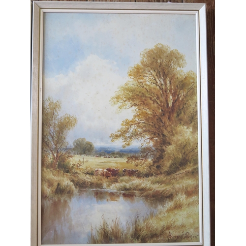 1392 - Henry H Parker (1858 - 1930), Midlands Landscape Painter, A Pair of Signed Watercolours, 'Near Shalf... 