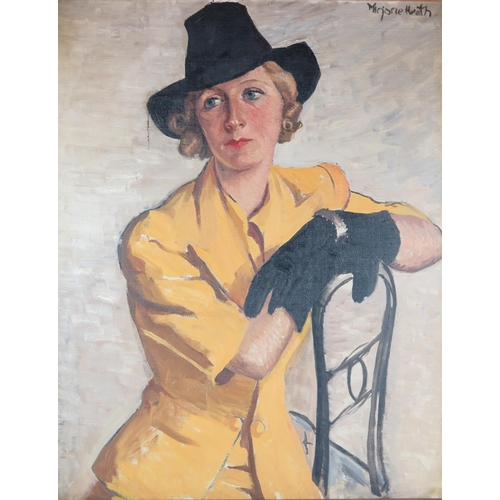 1394 - Marjorie Heath (1905 - 1994), 'Mrs Wilfrid Davson', oil on canvas, signed with label verso, Royal So... 