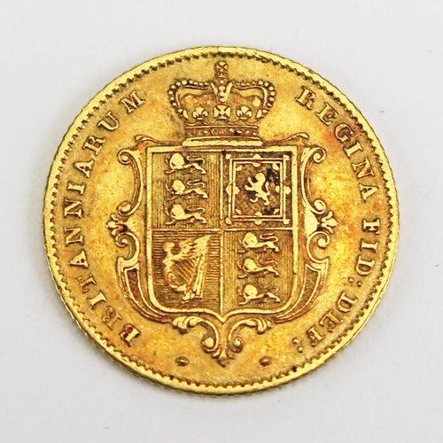 1463 - A Victoria Gold Half Sovereign 1851