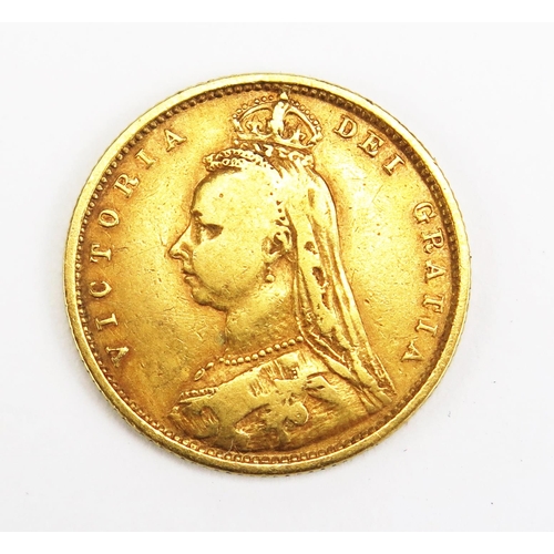 1466 - A Victoria Gold Half Sovereign 1890