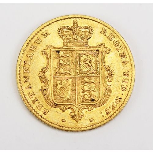 1467 - A Victoria Gold Half Sovereign 1844