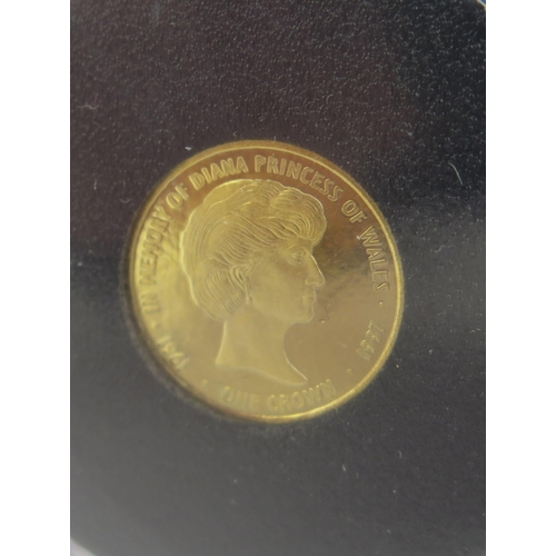 1478 - The Princess Diana Solid Gold Coin Cover, 9ct coin from the Jubilee Mint