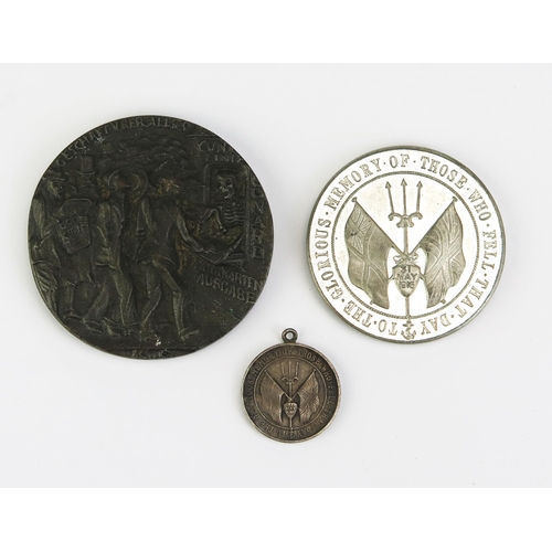 1480 - A Lusitania Medal, May 31st 1916 German Fleet medallion and miniature