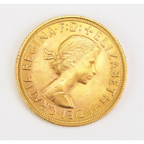 1495 - An EIIR Gold Sovereign 1958