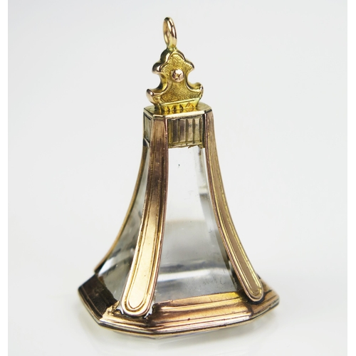 153 - A 19th Century Quartz Fob Seal in a precious yellow metal setting, KEE tested as 9ct, 41.5mm drop, 1... 