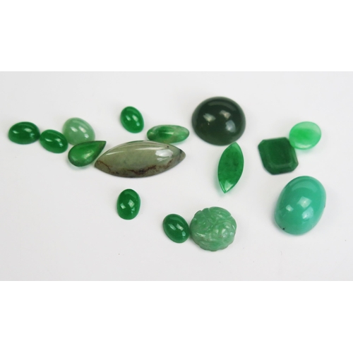 272 - Jadeite Loose Polished Specimens, largest circular example 12mm diam.