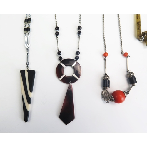 280 - Four c. 1920's Costume Necklaces