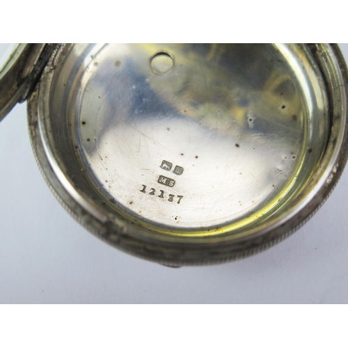 440B - A Victorian Silver Cased Open Dial Fob Watch, Birmingham 1886 53.5mm case, unsigned movement. Runnin... 