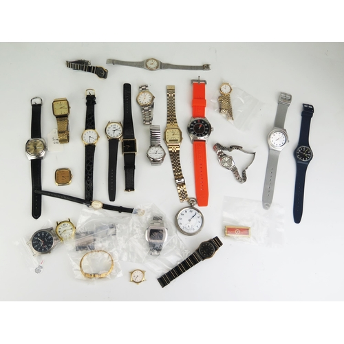 449 - A Selection of Wristwatches and a pocket watch. A/F