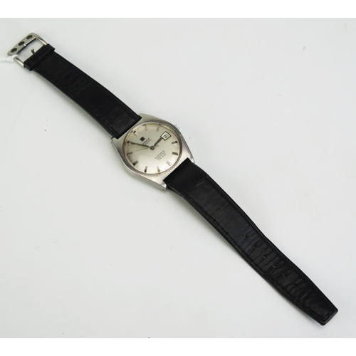 496 - A TISSOT Seastar Visodate Automatic PR516 Gent's Steel Cased Wristwatch, 34mm case. Running