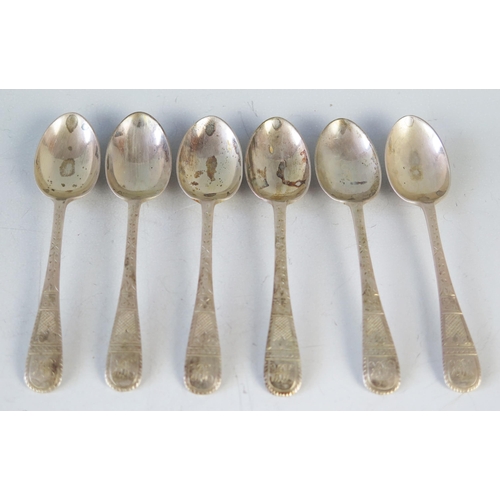 746 - A George V Silver Set of Six Teaspoons, Sheffield 1910, W S Savage & Co., 109.3g