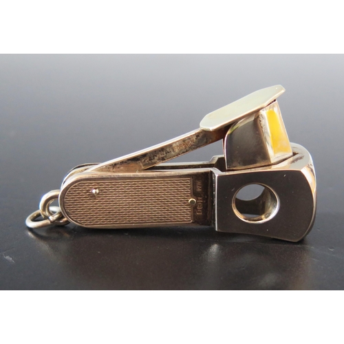 750 - A QEII Silver Mounted Cigar Cutter, 6cm, Birmingham 1979, W.M.