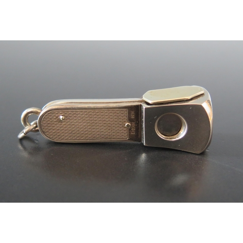 750 - A QEII Silver Mounted Cigar Cutter, 6cm, Birmingham 1979, W.M.