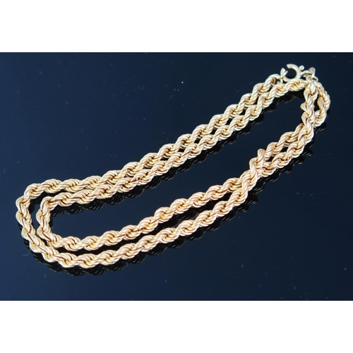 81 - A 9ct Gold Rope Twist Chain, import marks, 15.75