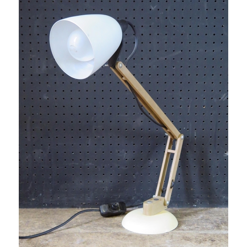 1416 - Terence Conran for Habitat, 1960's No. 8 'Maclamp' with cream shade and base, adjustable arm and swi... 