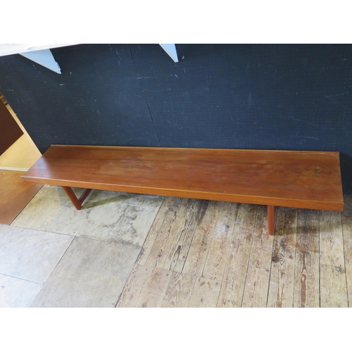 1429 - Torbjohn AFDAL (1917-1999) Mellemstrands, a Krobo bench, the rectangular top with moulded edges, rai... 