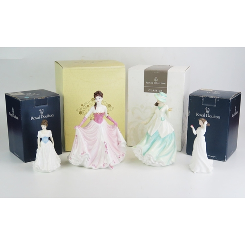 1019 - A Royal Doulton figurine HN 4301 Lorraine, two other Doulton figurines  HN 4117, Melody, HN 3393 Wit... 