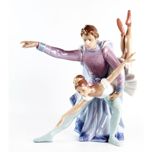 1053 - Lladro, 'Pas de Deux' porcelain figure group, the base impressed 6374, 32cm high, with box.