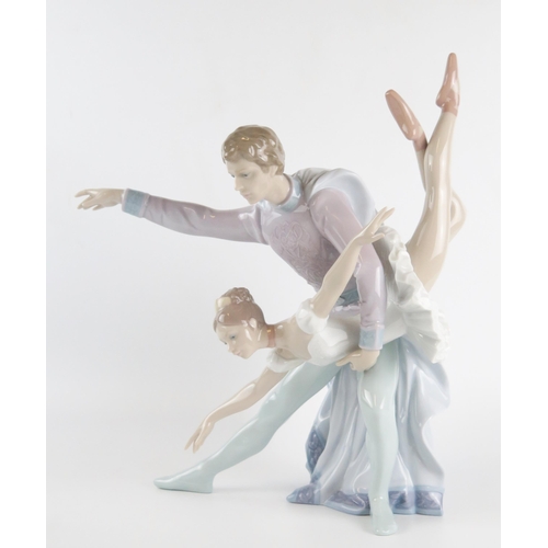 1053 - Lladro, 'Pas de Deux' porcelain figure group, the base impressed 6374, 32cm high, with box.