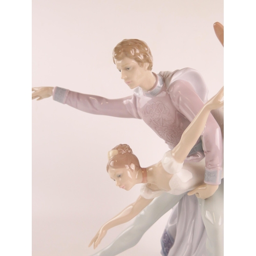 1053 - Lladro, 'Pas de Deux' porcelain figure group, the base impressed 6374, 32cm high, with box.