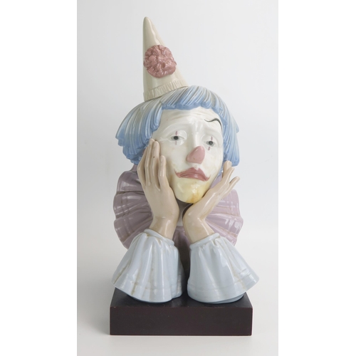 1098 - A Lladro figure 5129 Jester, wearing a coned hat, 31cm high.