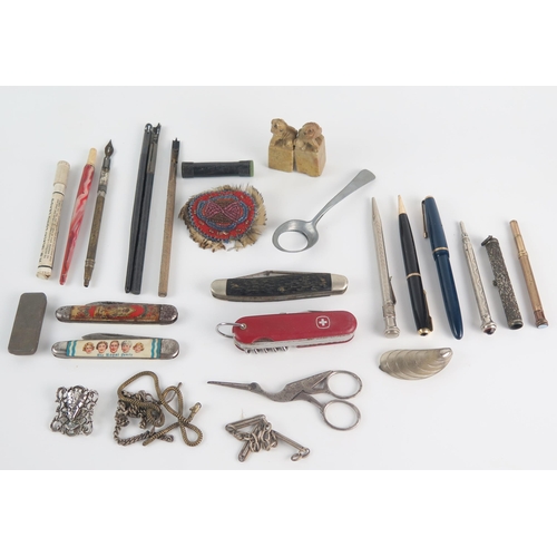 1234 - A collection of assorted propelling pencils, pen knives and other collectables.