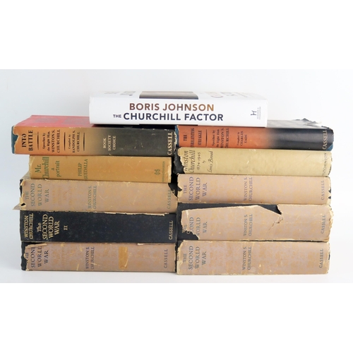 1256 - CHURCHILL Winston Spencer, The Second World War: 6 vol. cloth in d/w 8vo. d/w torn and worn, togethe... 